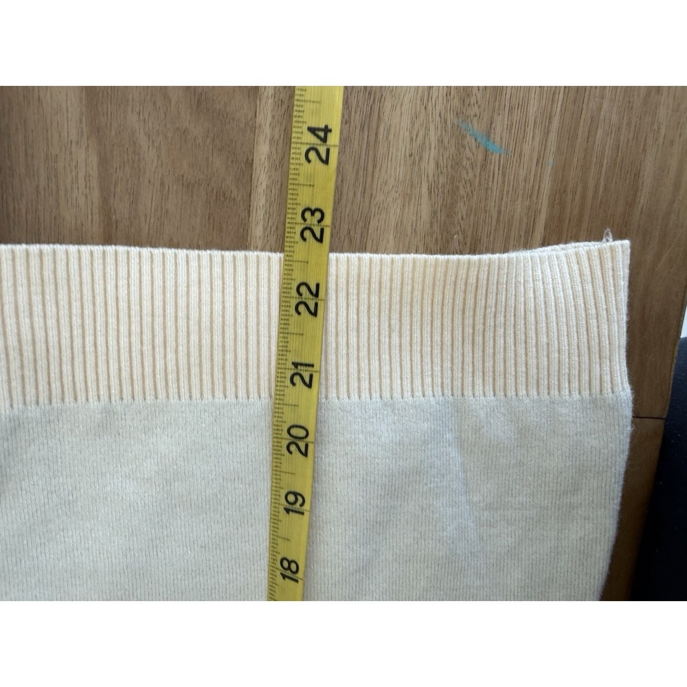On 12th Cream Cat Graphic Sweater Size Large Bow Detail Knit Top Viscose Blend - Picture 9 of 9